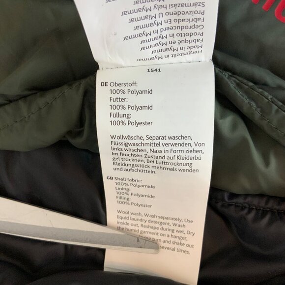 Cinque Jacket Mens Large Olive Green Lightweight Packable Puffer Down-Free - Picture 8 of 9